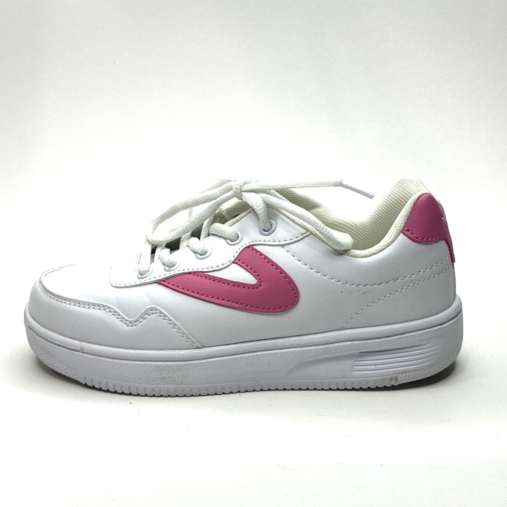 Tretorn Low Top Lace-Up Sneakers White/Pink Colorblock size 3 girls